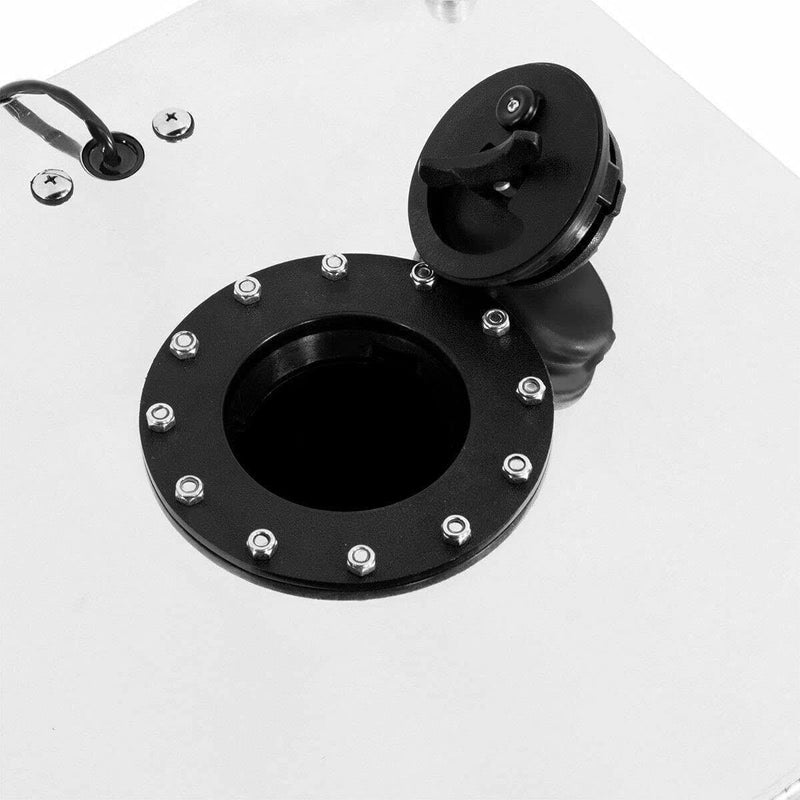 DURAFORCE 20 Gallon Lightweight Aluminum Race Drift Fuel Cell Tank+Level Sender Sliver