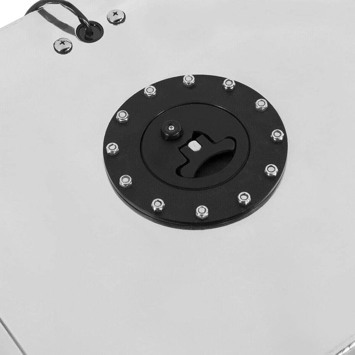DURAFORCE 20 Gallon Lightweight Aluminum Race Drift Fuel Cell Tank+Level Sender Sliver