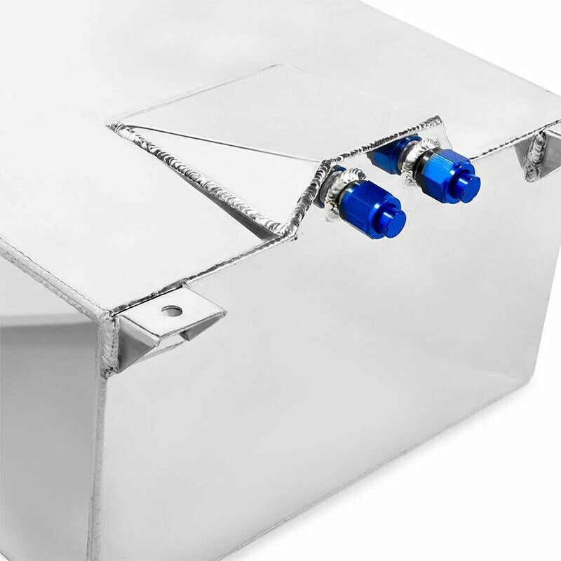 DURAFORCE 20 Gallon Lightweight Aluminum Race Drift Fuel Cell Tank+Level Sender Sliver