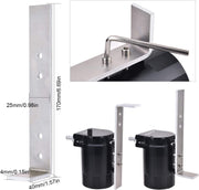 DURAFORCE Oil Catch Can Kit Reservoir Baffled Tank with Dipstick Universal Aluminum US