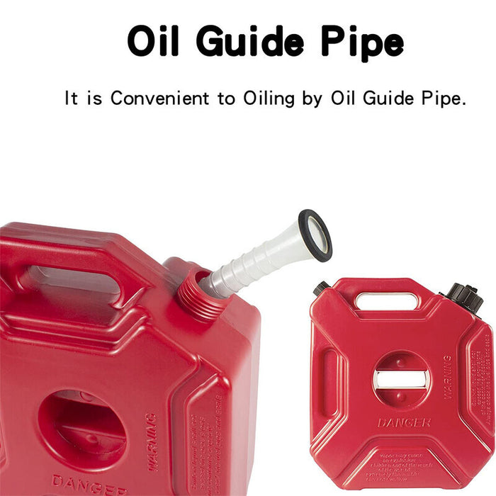 DURAFORCE 1.3 Gallon Red Gas Tank with Lock & Key for Car Motorcycle UTV SUV ATV Off Road