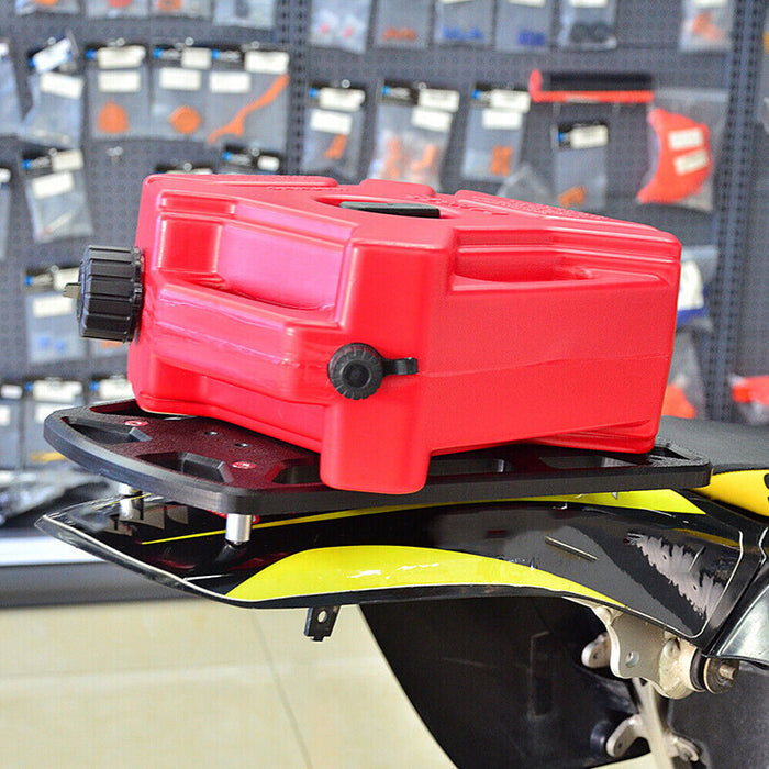 DURAFORCE 1.3 Gallon Red Gas Tank with Lock & Key for Car Motorcycle UTV SUV ATV Off Road