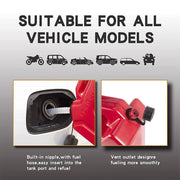 DURAFORCE 1.3 Gallon Red Gas Tank with Lock & Key for Car Motorcycle UTV SUV ATV Off Road