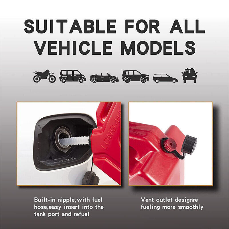 DURAFORCE 1.3 Gallon Red Gas Tank with Lock & Key for Car Motorcycle UTV SUV ATV Off Road