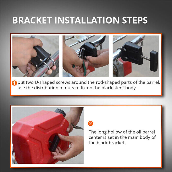 DURAFORCE 1.3 Gallon Red Gas Tank with Lock & Key for Car Motorcycle UTV SUV ATV Off Road