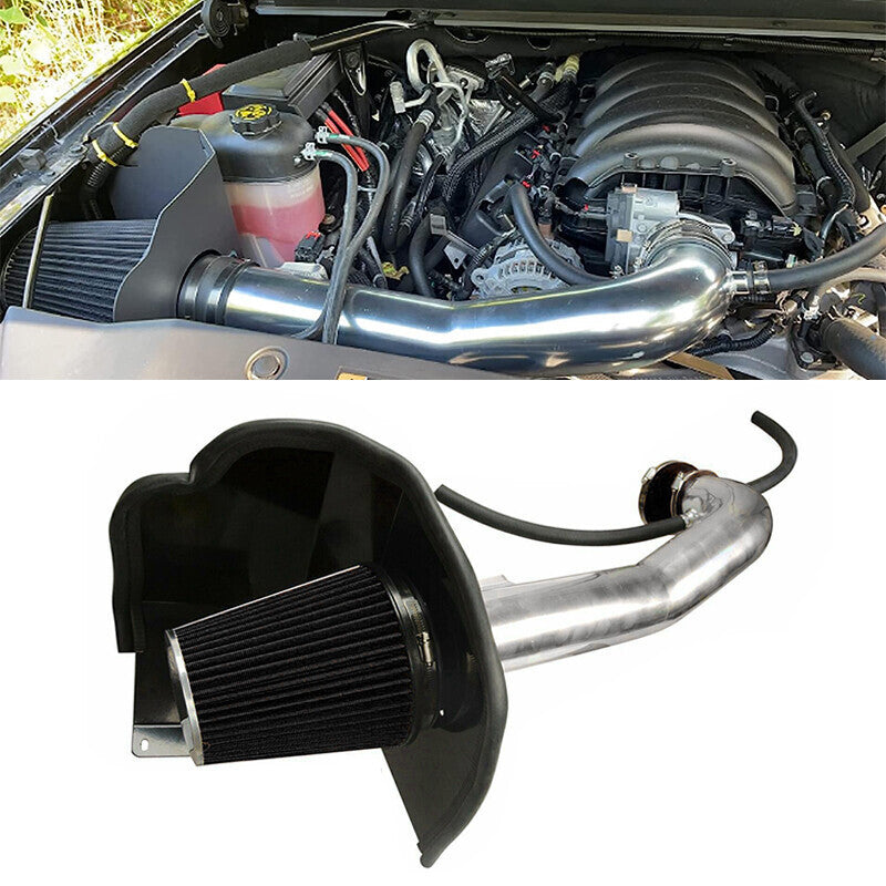 DURAFORCE Cold Air Intake Kit + Heat Shield For 2014-2019 Chevrolet GMC Cadillac 5.3L 6.2L