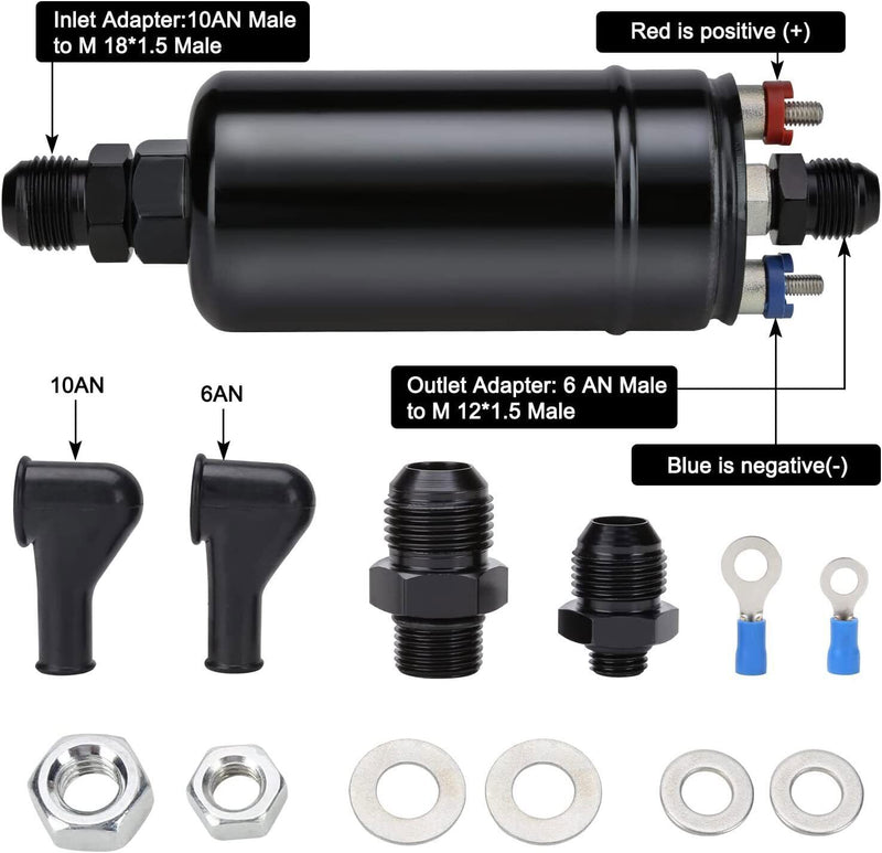 DURAFORCE 300LPH Universal External Inline Electric High Pressure Fuel Pump E85 0580254044