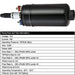 DURAFORCE 300LPH Universal External Inline Electric High Pressure Fuel Pump E85 0580254044
