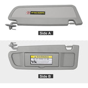 DURAFORCE Left Driver Side Sun Visor for Honda Civic 2006-2011 Light Gray 83280-SNA-A01ZC