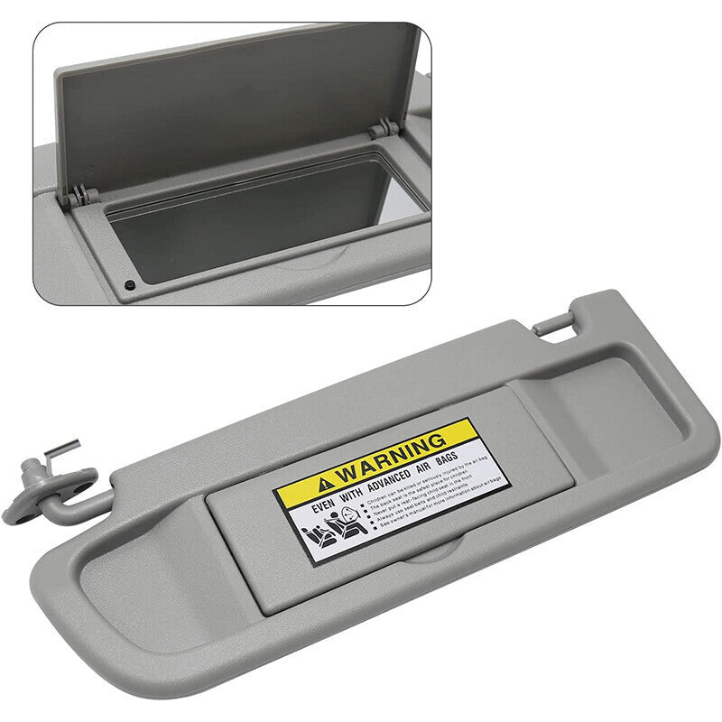 DURAFORCE Left Driver Side Sun Visor for Honda Civic 2006-2011 Light Gray 83280-SNA-A01ZC