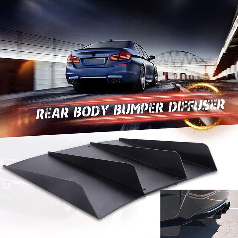 DURAFORCE For New Edge Ford Mustang 4 Shark Fins Car Rear Bumper Lip Diffuser Splitter US