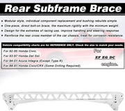 DURAFORCE Rear Lower Control Arm Subframe Brace Tie Bar for 92-95 Honda Civic EG 94-01 Ac