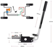 DURAFORCE Universal Hydraulic Horizontal Drift E-Brake Racing Parking Handbrake Lever Gear