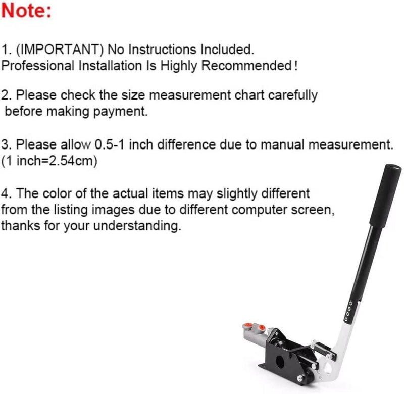DURAFORCE Universal Hydraulic Horizontal Drift E-Brake Racing Parking Handbrake Lever Gear