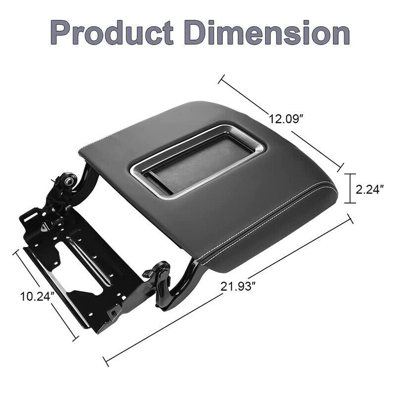 DURAFORCE For 2015-2019 Chevrolet Suburban SILVERADO CENTER CONSOLE Armrest Lid Black