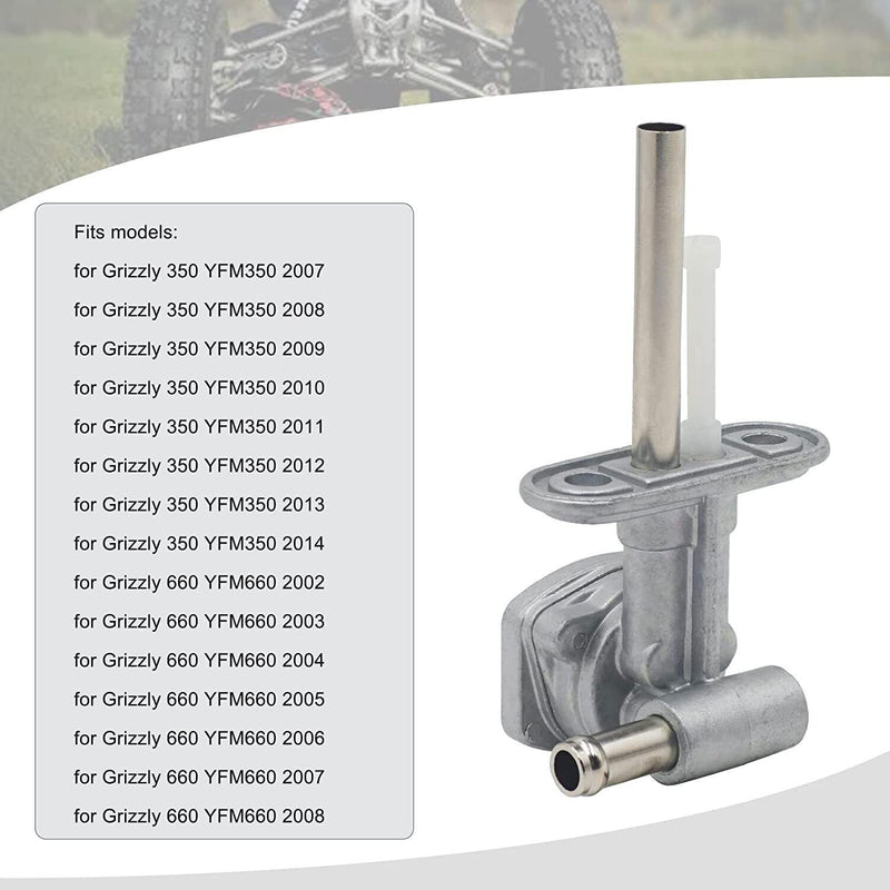 DURAFORCE Fuel Valve Petcock & Lever Screw For Yamaha Grizzly Bruin YFM350, Grizzly YFM660