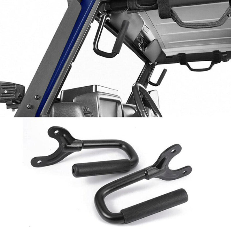 DURAFORCE A Pair Front Grab Handles w/Black Rubber Grips Fit For Jeep Wrangler TJ 97-06
