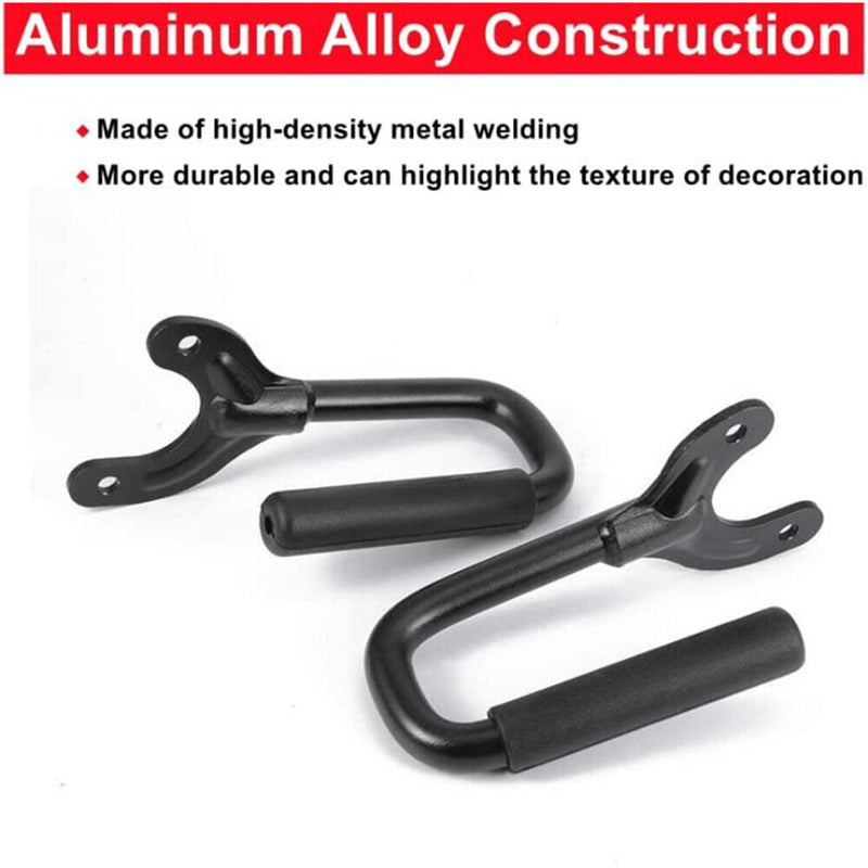 DURAFORCE A Pair Front Grab Handles w/Black Rubber Grips Fit For Jeep Wrangler TJ 97-06
