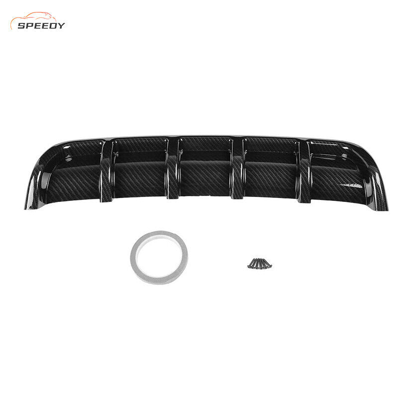 DURAFORCE Universal Car Rear Bumper Lip Diffuser Lower Splitter Shark Fin 6 Wing