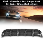 DURAFORCE Universal Car Rear Bumper Lip Diffuser Lower Splitter Shark Fin 6 Wing