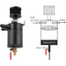 DURAFORCE 2-Port Oil Catch Can Kit Reservoir Petrol Diesel Turbo Baffled Universal Black