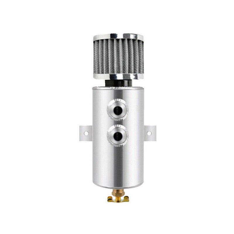 DURAFORCE 750ml 10AN Oil Catch Can Reservoir Tank & Breather Filter Baffled Kit Aluminum