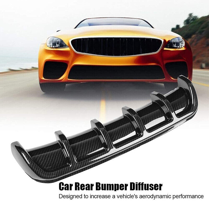DURAFORCE Car Rear Bumper Lip Diffuser Universal Car Shark Fin Spoiler Diffuser Lip 26"x5"