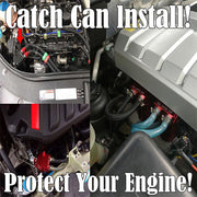 DURAFORCE Oil Catch Can Kit Reservoir Baffled Tank with Breather Filter Aluminum Engine US