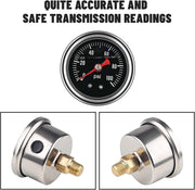DURAFORCE Adjustable Fuel Pressure Regulator Kit Oil 0-100psi Gauge -6AN Black
