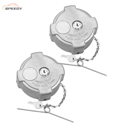 DURAFORCE 2x Aluminum Locking Diesel Fuel Cap Fit For Freightliner 572.1018 03-37017-002