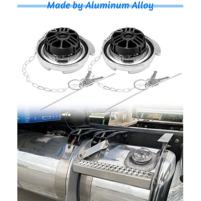 DURAFORCE 2X 600212 Locking Lever Fuel Cap 4" Fit For Peterbilt 11-04859-100 11-04859-200