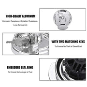 DURAFORCE 2X 600212 Locking Lever Fuel Cap 4" Fit For Peterbilt 11-04859-100 11-04859-200