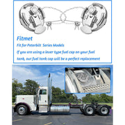 DURAFORCE 2X 600212 Locking Lever Fuel Cap 4" Fit For Peterbilt 11-04859-100 11-04859-200