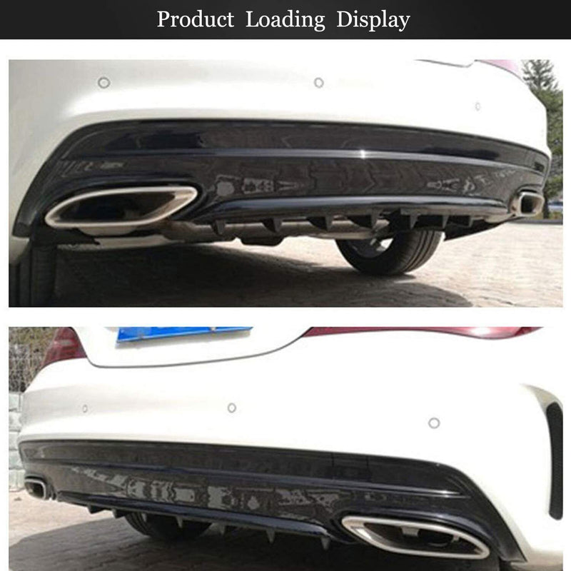 DURAFORCE Universal Carbon Look Rear Lower Bumper Diffuser Fin Spoiler Lip Wing Splitter