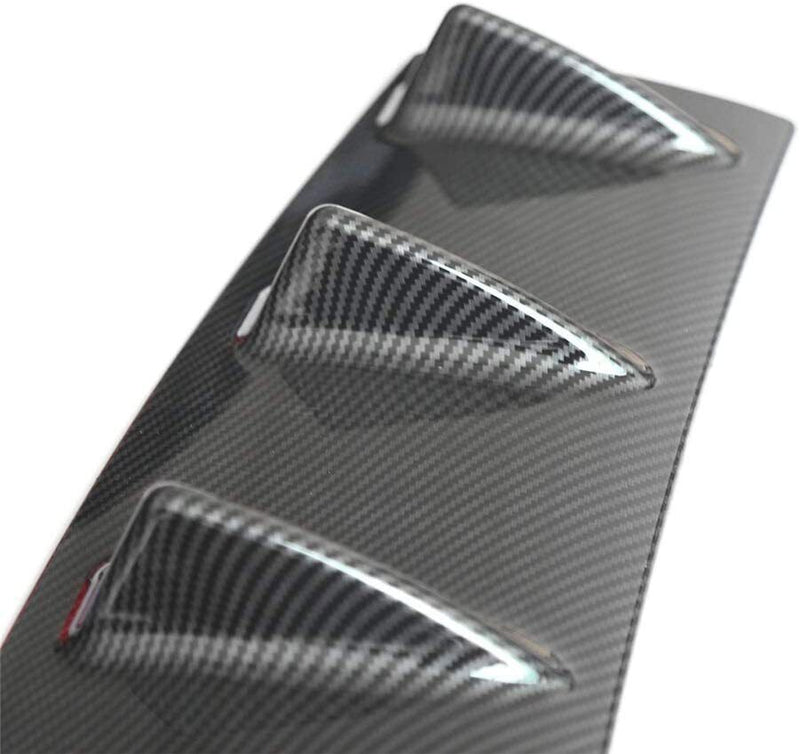 DURAFORCE Universal Carbon Look Rear Lower Bumper Diffuser Fin Spoiler Lip Wing Splitter