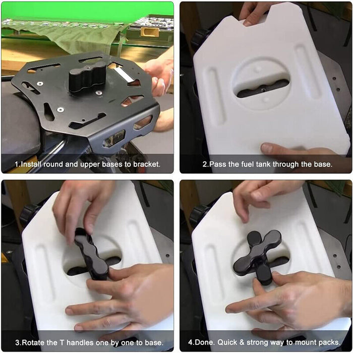 DURAFORCE 2x Fit For RotopaX Standard Pack Mount RX-DLX-PM Cargo Racks Fuel Gas Can Pack