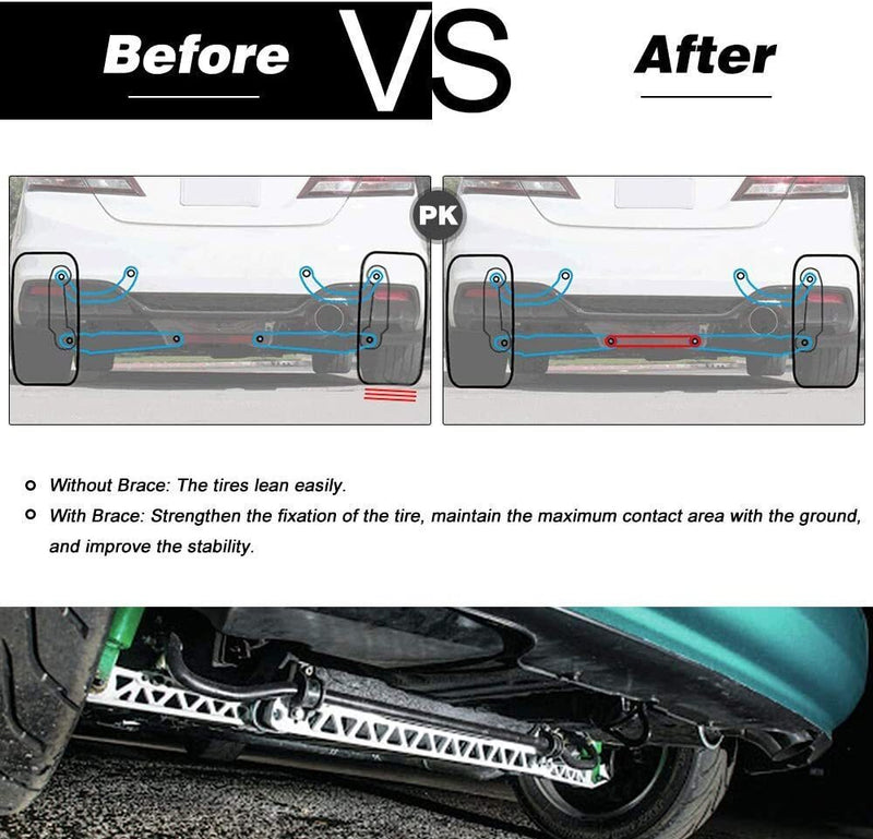 DURAFORCE Rear Lower Control Arm Subframe Brace Tie Bar for 92-95 Honda Civic EG 88-95 GD