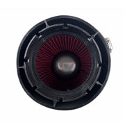 DURAFORCE RED 4" inch Inlet Truck Air Filter Dry Flow Clamp-On Round Cone Air Intake