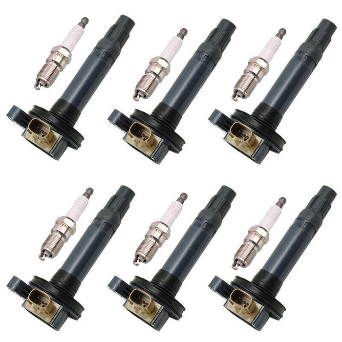 DURAFORCE 6PCS Ignition Coil UF646 iridium Spark Plug For Ford F-150 Transit Ecoboost 3.5L