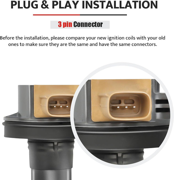 DURAFORCE 6PCS Ignition Coil UF646 iridium Spark Plug For Ford F-150 Transit Ecoboost 3.5L