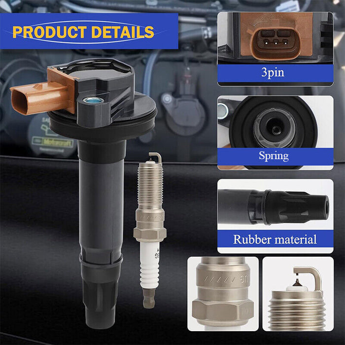 DURAFORCE 6PCS Ignition Coil UF646 iridium Spark Plug For Ford F-150 Transit Ecoboost 3.5L