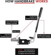 DURAFORCE Hydraulic Handbrake Adjustable E Brake Long Lever Handle Universal Hand Lever