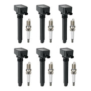 DURAFORCE UF648 6 Ignition Coils + 6 Spark Plugs Fit for 3.6L Chrysler Dodge Charger Jeep