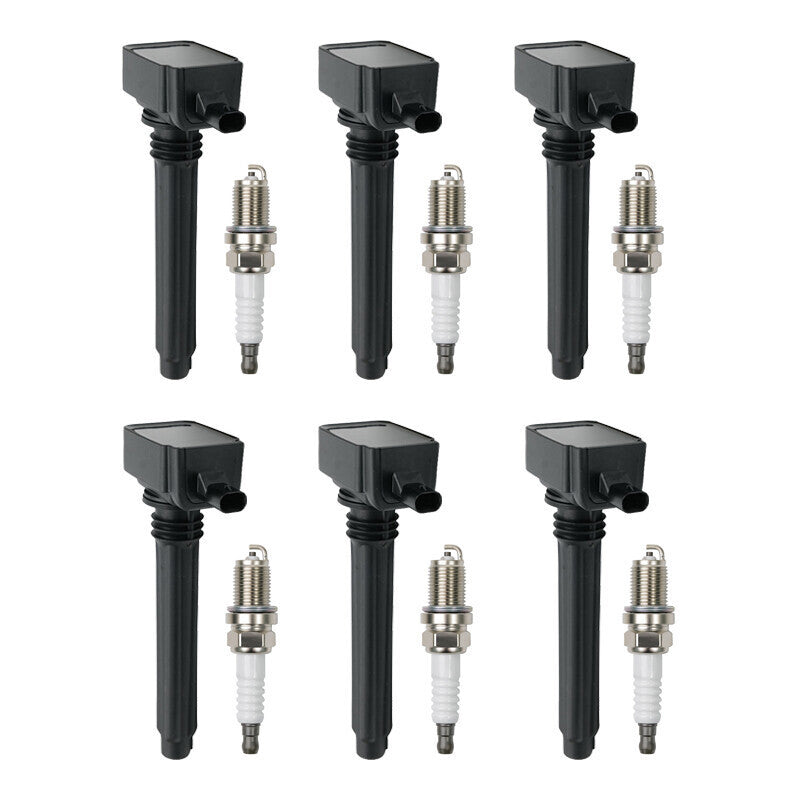DURAFORCE UF648 6 Ignition Coils + 6 Spark Plugs Fit for 3.6L Chrysler Dodge Charger Jeep