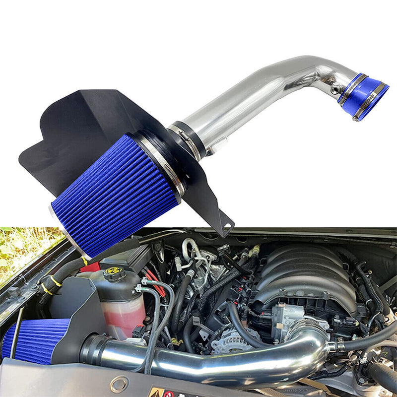 DURAFORCE Cold Air Intake System w/ Filter Heat Shield for 14-18 Chevy GMC 1500 5.3L 6.2L