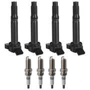 DURAFORCE UF487 Pack of 4 Ignition Coil&Spark Plug for Camry Rav4 Avalon Lexus RX350 ES350