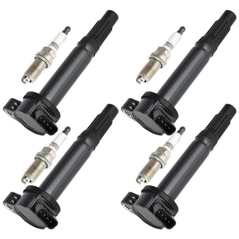 DURAFORCE UF487 Pack of 4 Ignition Coil&Spark Plug for Camry Rav4 Avalon Lexus RX350 ES350