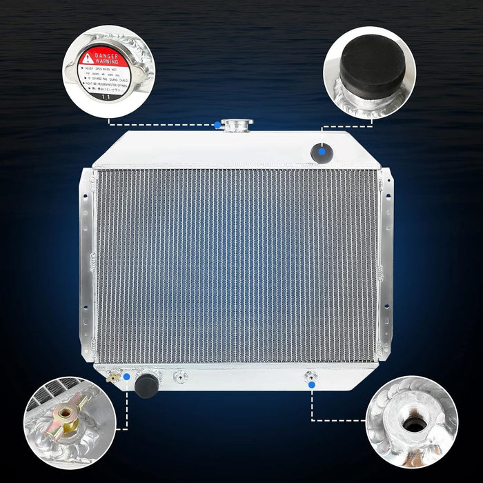 DURAFORCE 3 Row Aluminum Radiator For 68-79 Ford F-Series F100 F150 F250 F350 78-79 Bronco