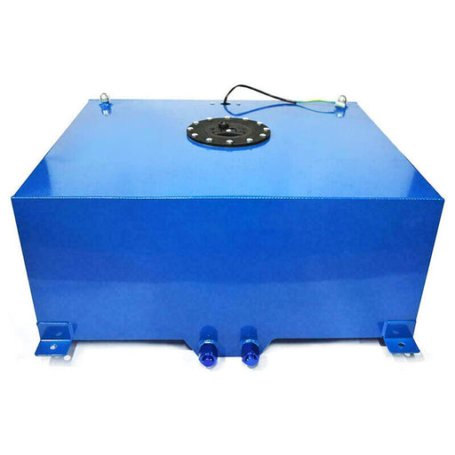 DURAFORCE 20 GALLON/76L BLUE ALUMINUM RACING/DRIFT FUEL/GAS CELL TANK+CAP+LEVEL SENDER