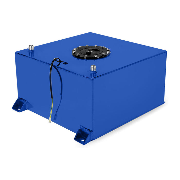 DURAFORCE 20 GALLON/76L BLUE ALUMINUM RACING/DRIFT FUEL/GAS CELL TANK+CAP+LEVEL SENDER